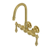 Aqua Vintage Two-Handle 2-Hole Tub Wall Mount Clawfoot Tub Faucet