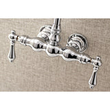 Aqua Vintage Two-Handle 2-Hole Tub Wall Mount Clawfoot Tub Faucet