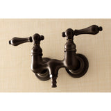 Aqua Vintage Two-Handle 2-Hole Tub Wall Mount Clawfoot Tub Faucet