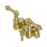 Aqua Vintage Two-Handle 2-Hole Tub Wall Mount Clawfoot Tub Faucet