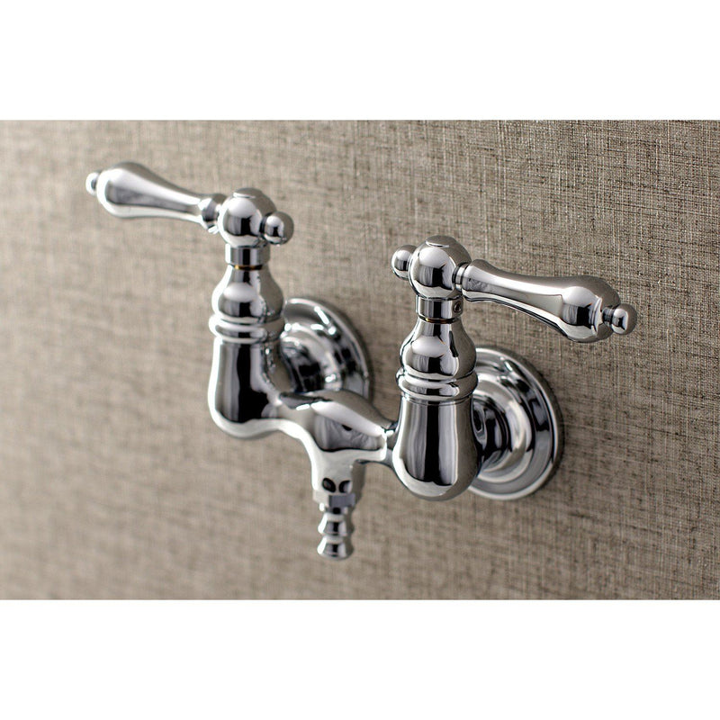 Aqua Vintage Two-Handle 2-Hole Tub Wall Mount Clawfoot Tub Faucet