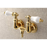 Aqua Vintage Two-Handle 2-Hole Tub Wall Mount Clawfoot Tub Faucet