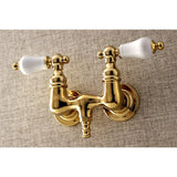 Aqua Vintage Two-Handle 2-Hole Tub Wall Mount Clawfoot Tub Faucet