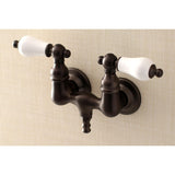 Aqua Vintage Two-Handle 2-Hole Tub Wall Mount Clawfoot Tub Faucet