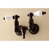 Aqua Vintage Two-Handle 2-Hole Tub Wall Mount Clawfoot Tub Faucet