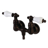 Aqua Vintage Two-Handle 2-Hole Tub Wall Mount Clawfoot Tub Faucet