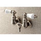 Aqua Vintage Two-Handle 2-Hole Tub Wall Mount Clawfoot Tub Faucet