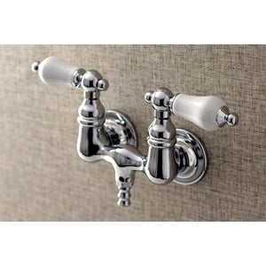 Aqua Vintage Two-Handle 2-Hole Tub Wall Mount Clawfoot Tub Faucet