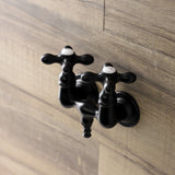 Aqua Vintage Two-Handle 2-Hole Tub Wall Mount Clawfoot Tub Faucet