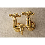 Aqua Vintage Two-Handle 2-Hole Tub Wall Mount Clawfoot Tub Faucet