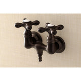 Aqua Vintage Two-Handle 2-Hole Tub Wall Mount Clawfoot Tub Faucet