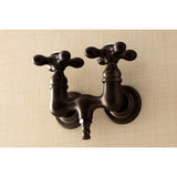 Aqua Vintage Two-Handle 2-Hole Tub Wall Mount Clawfoot Tub Faucet