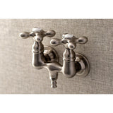 Aqua Vintage Two-Handle 2-Hole Tub Wall Mount Clawfoot Tub Faucet