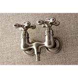 Aqua Vintage Two-Handle 2-Hole Tub Wall Mount Clawfoot Tub Faucet