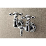 Aqua Vintage Two-Handle 2-Hole Tub Wall Mount Clawfoot Tub Faucet