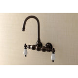Aqua Vintage Two-Handle 2-Hole Tub Wall Mount Clawfoot Tub Faucet