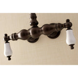 Aqua Vintage Two-Handle 2-Hole Tub Wall Mount Clawfoot Tub Faucet
