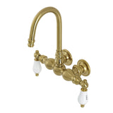 Aqua Vintage Two-Handle 2-Hole Tub Wall Mount Clawfoot Tub Faucet