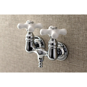 Aqua Vintage Two-Handle 2-Hole Tub Wall Mount Clawfoot Tub Faucet