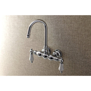 Aqua Vintage Two-Handle 2-Hole Tub Wall Mount Clawfoot Tub Faucet