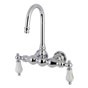 Aqua Vintage Two-Handle 2-Hole Tub Wall Mount Clawfoot Tub Faucet