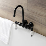 Aqua Vintage Two-Handle 2-Hole Tub Wall Mount Clawfoot Tub Faucet