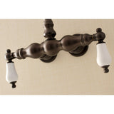Aqua Vintage Two-Handle 2-Hole Tub Wall Mount Clawfoot Tub Faucet