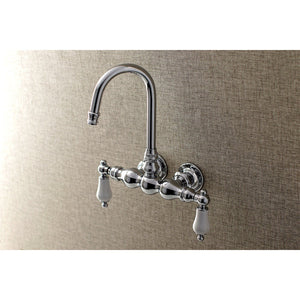 Aqua Vintage Two-Handle 2-Hole Tub Wall Mount Clawfoot Tub Faucet