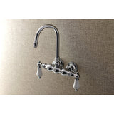 Aqua Vintage Two-Handle 2-Hole Tub Wall Mount Clawfoot Tub Faucet