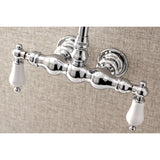 Aqua Vintage Two-Handle 2-Hole Tub Wall Mount Clawfoot Tub Faucet
