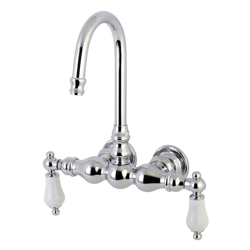 Aqua Vintage Two-Handle 2-Hole Tub Wall Mount Clawfoot Tub Faucet