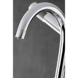 Concord Three-Handle 2-Hole Deck Mount Clawfoot Tub Faucet with Hand Shower