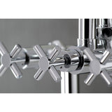 Concord Three-Handle 2-Hole Deck-Mount Clawfoot Tub Faucet with Hand Shower