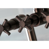 Concord Three-Handle 2-Hole Deck-Mount Clawfoot Tub Faucet with Hand Shower