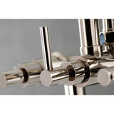Concord Three-Handle 2-Hole Deck-Mount Clawfoot Tub Faucet with Hand Shower