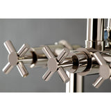 Concord Three-Handle 2-Hole Deck-Mount Clawfoot Tub Faucet with Hand Shower