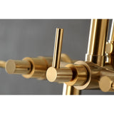 Concord Three-Handle 2-Hole Deck-Mount Clawfoot Tub Faucet with Hand Shower