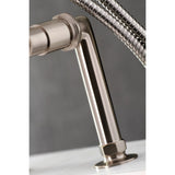 Concord Three-Handle 2-Hole Deck-Mount Clawfoot Tub Faucet with Hand Shower