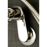 Concord Three-Handle 2-Hole Tub Wall Mount Clawfoot Tub Faucet with Hand Shower