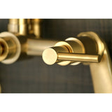 Concord Three-Handle 2-Hole Tub Wall Mount Clawfoot Tub Faucet with Hand Shower