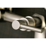 Concord Three-Handle 2-Hole Tub Wall Mount Clawfoot Tub Faucet with Hand Shower