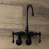 Aqua Vintage Two-Handle 2-Hole Tub Wall Mount Clawfoot Tub Faucet