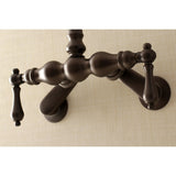 Aqua Vintage Two-Handle 2-Hole Tub Wall Mount Clawfoot Tub Faucet