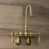 Aqua Vintage Two-Handle 2-Hole Tub Wall Mount Clawfoot Tub Faucet