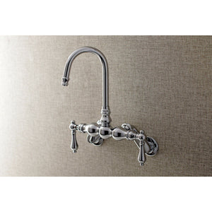 Aqua Vintage Two-Handle 2-Hole Tub Wall Mount Clawfoot Tub Faucet