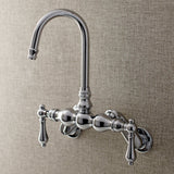 Aqua Vintage Two-Handle 2-Hole Tub Wall Mount Clawfoot Tub Faucet