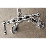 Aqua Vintage Two-Handle 2-Hole Tub Wall Mount Clawfoot Tub Faucet