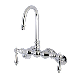 Aqua Vintage Two-Handle 2-Hole Tub Wall Mount Clawfoot Tub Faucet