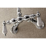 Aqua Vintage Two-Handle 2-Hole Tub Wall Mount Clawfoot Tub Faucet
