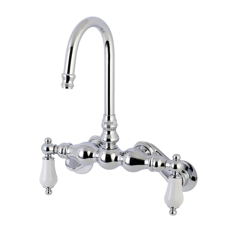 Aqua Vintage Two-Handle 2-Hole Tub Wall Mount Clawfoot Tub Faucet